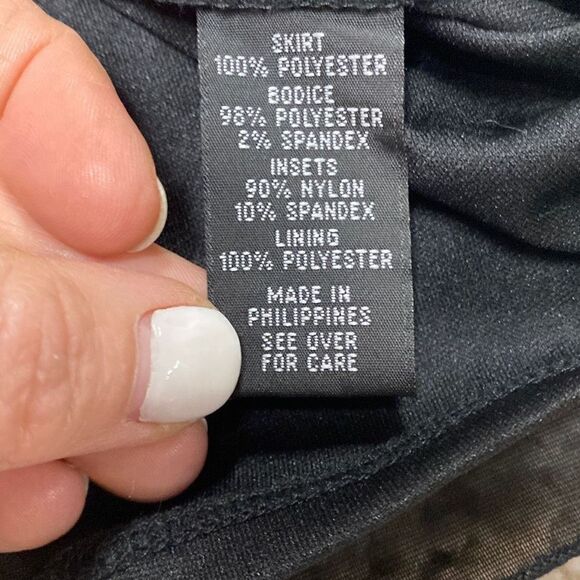 BCX Black Lace & Sequin Sleeveless Chiffon Dress Size 5 - Picture 10 of 10